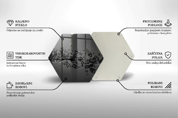 Skleněná deska do kuchyně Abstraktní 3d tvary