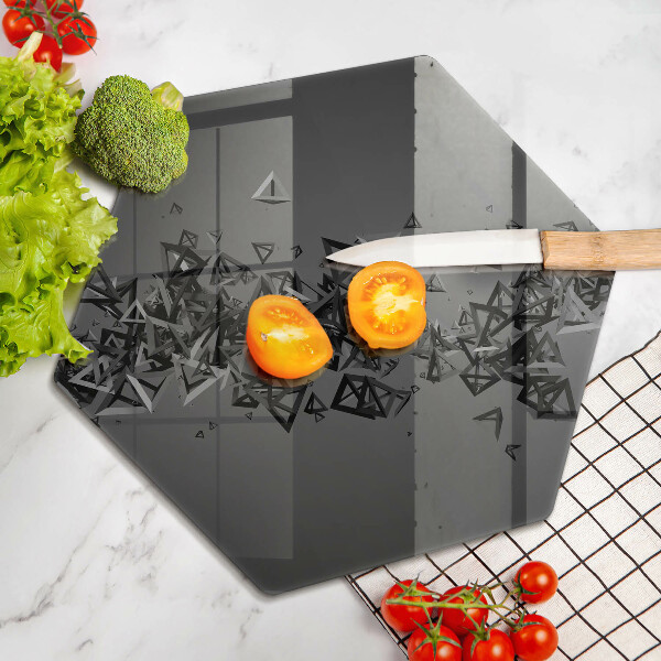 Skleněná deska do kuchyně Abstraktní 3d tvary