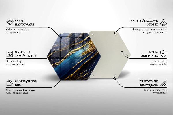 Skleněná deska do kuchyně Námořnická modrá abstrakce