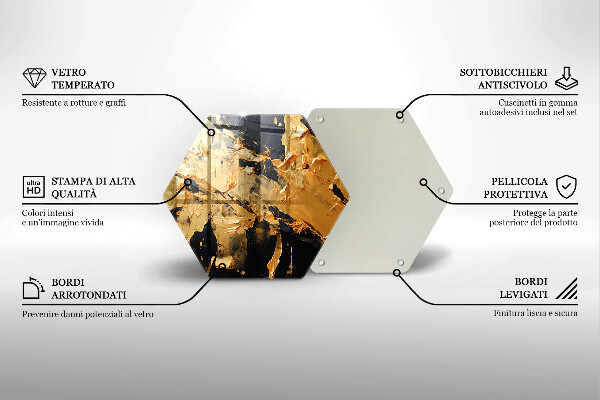 Skleněná deska do kuchyně Elegantní barva textury