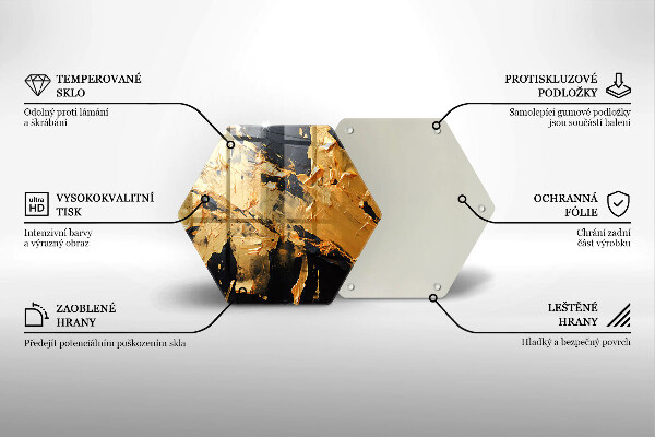 Skleněná deska do kuchyně Elegantní barva textury