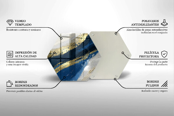 Skleněná deska do kuchyně Textura se zlatem