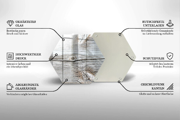 Skleněná deska do kuchyně Světlá struktura dřeva