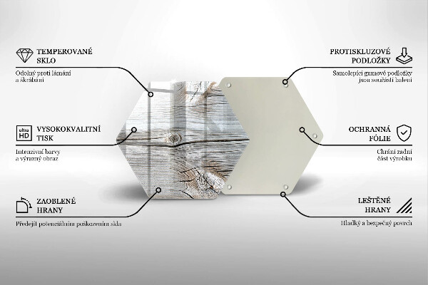 Skleněná deska do kuchyně Světlá struktura dřeva