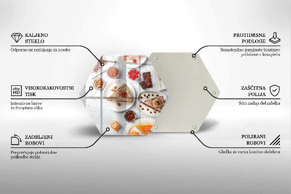 Skleněná deska do kuchyně Sladkost dortu