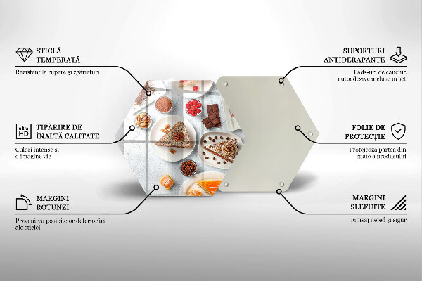 Skleněná deska do kuchyně Sladkost dortu