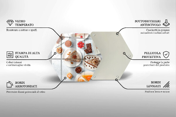 Skleněná deska do kuchyně Sladkost dortu