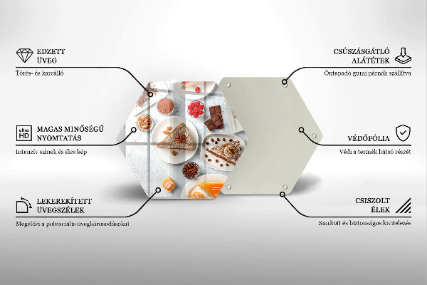 Skleněná deska do kuchyně Sladkost dortu