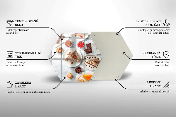 Skleněná deska do kuchyně Sladkost dortu