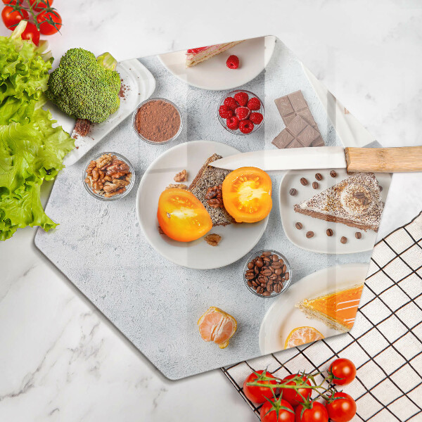 Skleněná deska do kuchyně Sladkost dortu