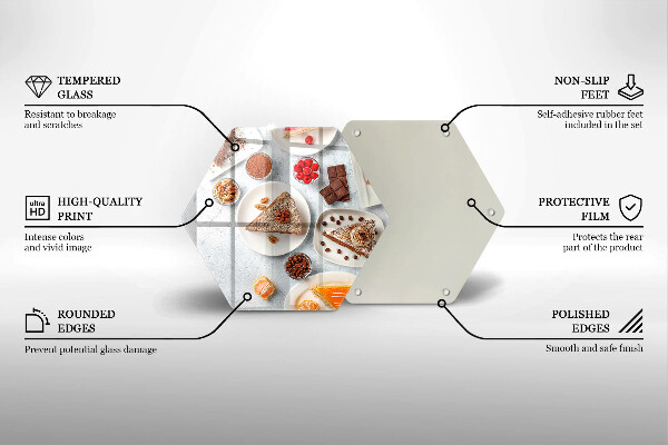 Skleněná deska do kuchyně Sladkost dortu