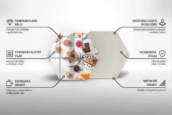 Skleněná deska do kuchyně Sladkost dortu