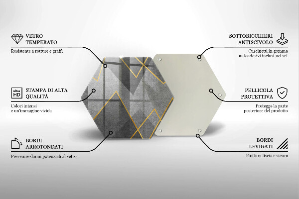 Skleněná deska do kuchyně Ostré tvary