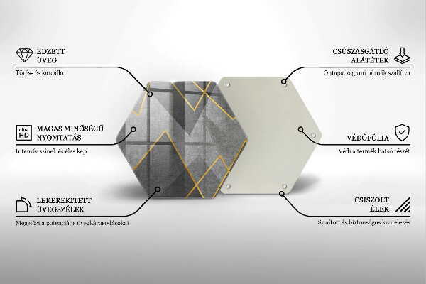 Skleněná deska do kuchyně Ostré tvary