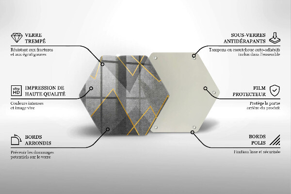 Skleněná deska do kuchyně Ostré tvary