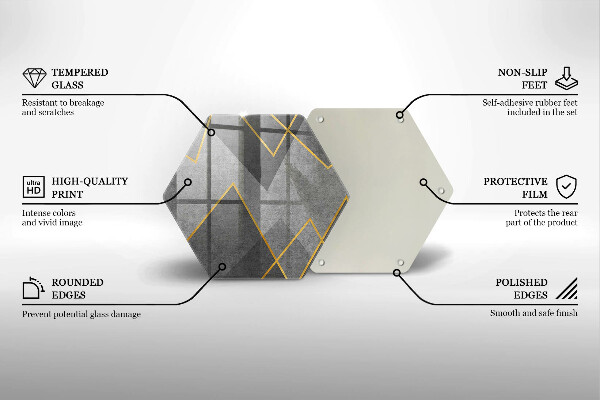 Skleněná deska do kuchyně Ostré tvary