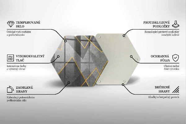 Skleněná deska do kuchyně Ostré tvary