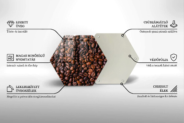 Skleněná deska do kuchyně Kávová zrna