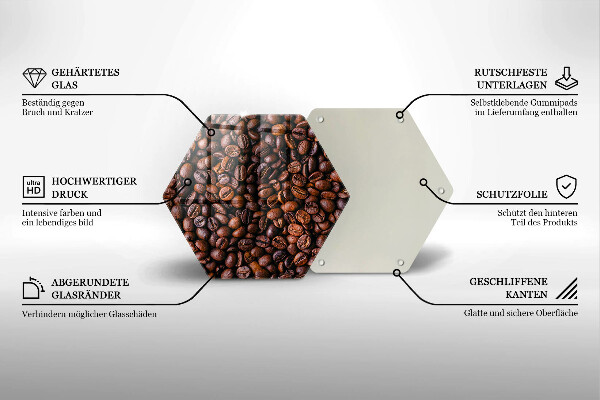 Skleněná deska do kuchyně Kávová zrna