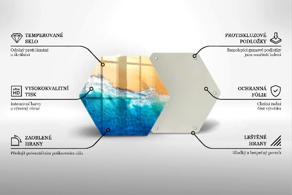 Skleněná deska do kuchyně Pláž a moře