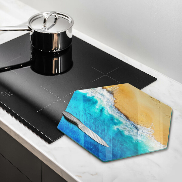 Skleněná deska do kuchyně Pláž a moře