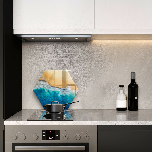 Skleněná deska do kuchyně Pláž a moře