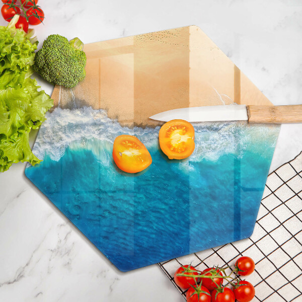 Skleněná deska do kuchyně Pláž a moře