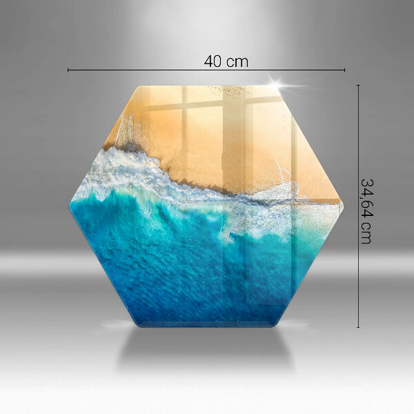 Skleněná deska do kuchyně Pláž a moře