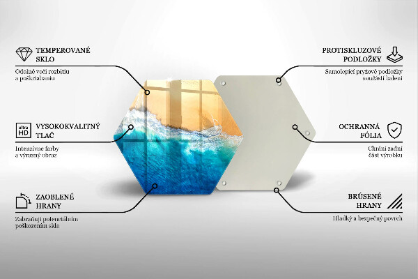 Skleněná deska do kuchyně Pláž a moře