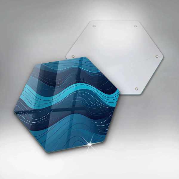 Skleněná deska do kuchyně Abstraktní vlny