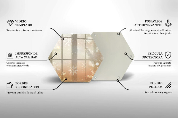 Skleněná deska do kuchyně Sněhové vločky