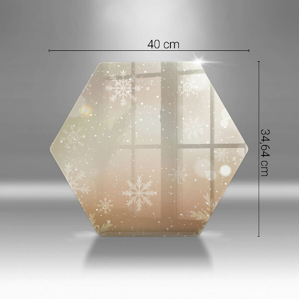 Skleněná deska do kuchyně Sněhové vločky