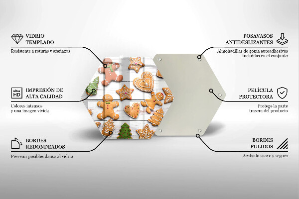 Skleněná deska do kuchyně Vánoční perníčky