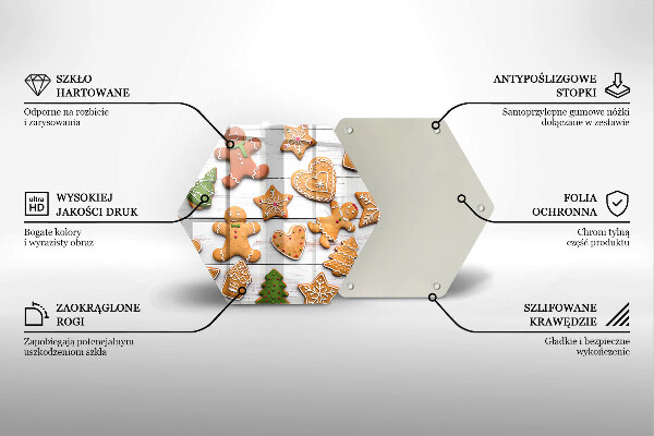 Skleněná deska do kuchyně Vánoční perníčky