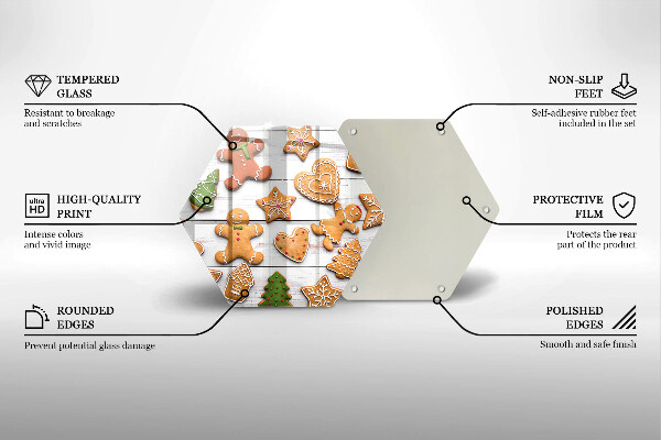 Skleněná deska do kuchyně Vánoční perníčky
