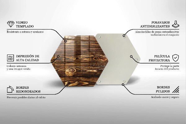 Skleněná deska do kuchyně Textura dřeva