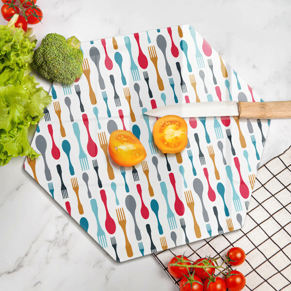 Skleněná deska do kuchyně Ilustrace lžíce