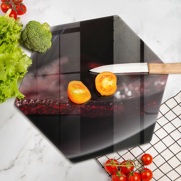 Skleněná deska do kuchyně Červené víno ve sklenici