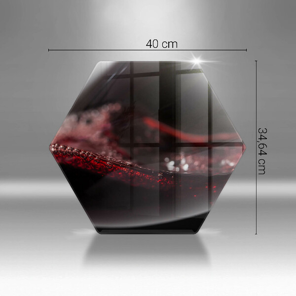 Skleněná deska do kuchyně Červené víno ve sklenici