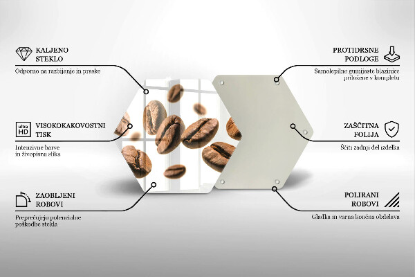 Skleněná deska do kuchyně Kávová zrna