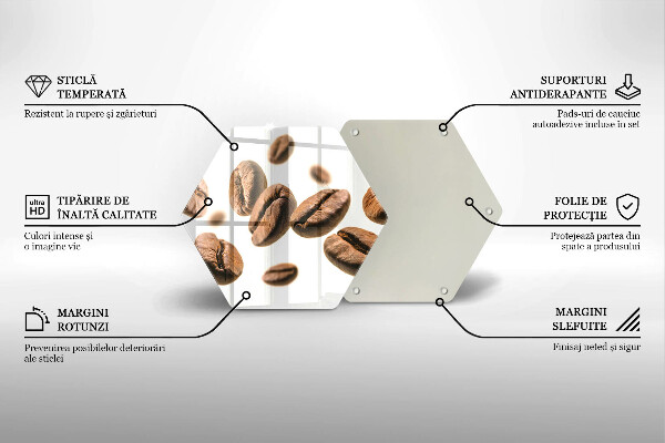 Skleněná deska do kuchyně Kávová zrna