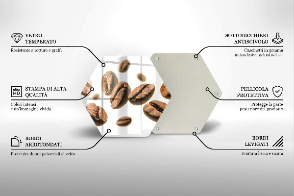 Skleněná deska do kuchyně Kávová zrna