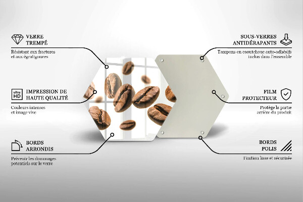 Skleněná deska do kuchyně Kávová zrna