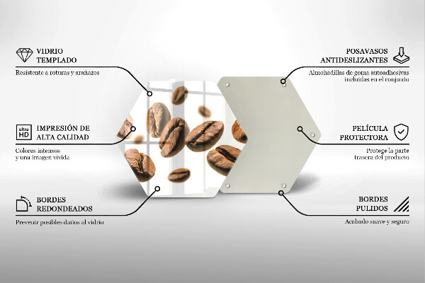 Skleněná deska do kuchyně Kávová zrna