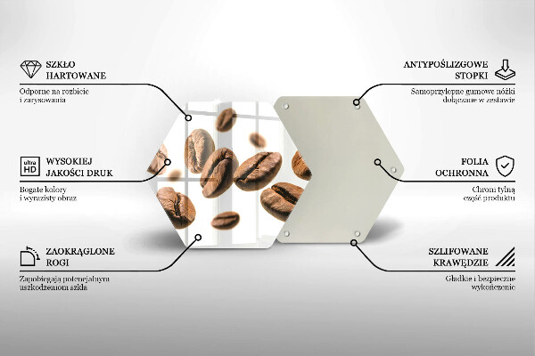 Skleněná deska do kuchyně Kávová zrna