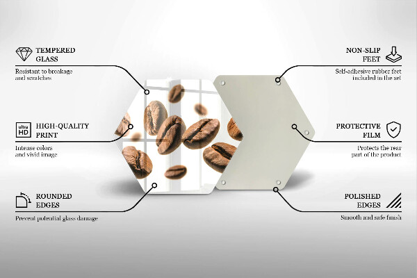 Skleněná deska do kuchyně Kávová zrna