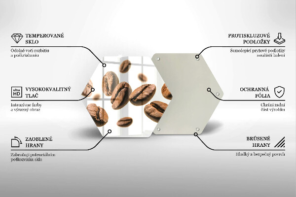 Skleněná deska do kuchyně Kávová zrna