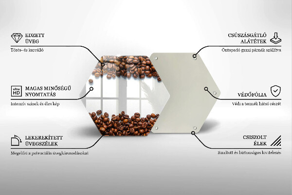 Skleněná deska do kuchyně Kávová zrna