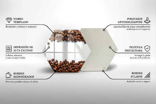 Skleněná deska do kuchyně Kávová zrna