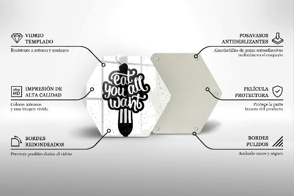 Skleněná deska do kuchyně Nápis eat all you want